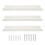 LevalCraft 3 Tier Floating Book Shelves, White Nur 8