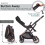 Lejoux+ Baby Pushchair (Pure Black) 6