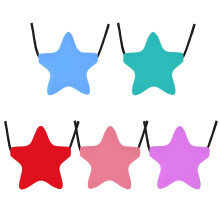 FITULABO Chew Necklace for Sensory Children, 5 Pack Anxiety Relief Silicone Chewy Buddy Toys for Baby Biting Needs