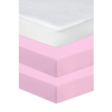 Next To Me Compatible Crib Fitted Sheets 3Pcs Set