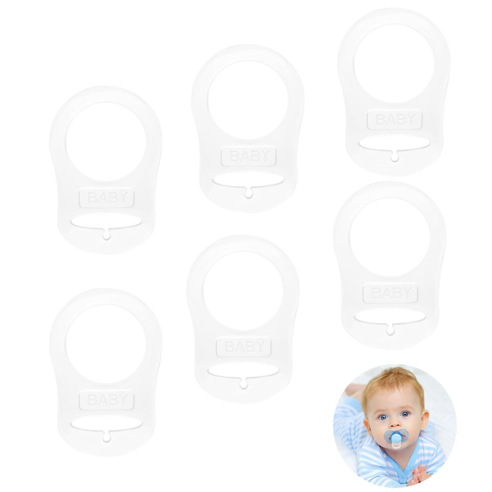 Silicone Baby Dummy Adapter, 6 Pcs Silicone Dummy Esteopt