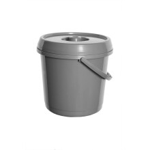 Whitefurze 14 Litre Bucket + Lid Silver (326734)