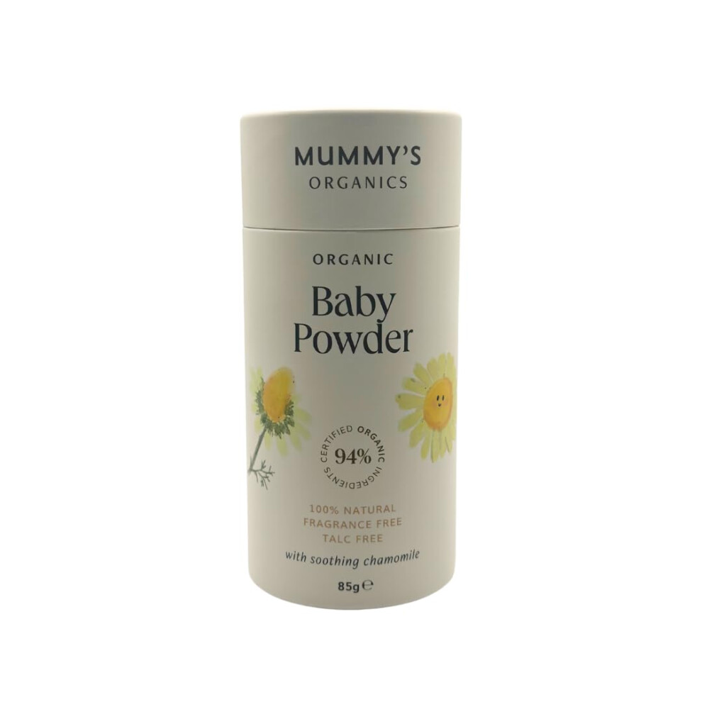 Organic Baby Powder- Talc Free Powder, Chamomile Flowers, Calming, Gentle And Natural For Babys Skin, 85G Mummy’s Organics