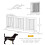 PawHut PawHut Foldable Wooden Pet Gate w/ 3 Panels 2 Supp 7