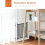 PawHut PawHut Foldable Wooden Pet Gate w/ 3 Panels 2 Supp 4