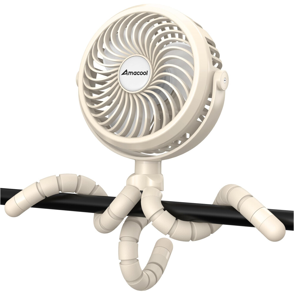 Amacool Pram Fan Battery Operated Stroller Fan Fle