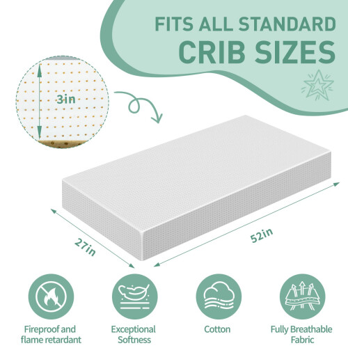 Gwydre cot mattress (52 * 27 * 3) 1