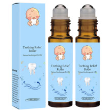 2PCS Teething Roller, Baby Natural Oil Roller Pain Relief, for Using Along The Jawline, Relieve Discomfort for Teething Babies