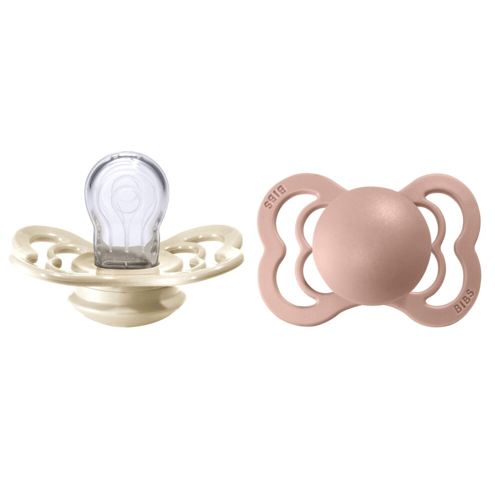 Supreme Soother 2 Pack, Symmetrical Nipple, B Bibs