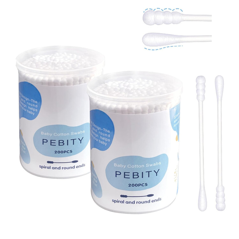 2Packs Anti-Bacterial Cotton Swabs For Infant Baby Akliocss
