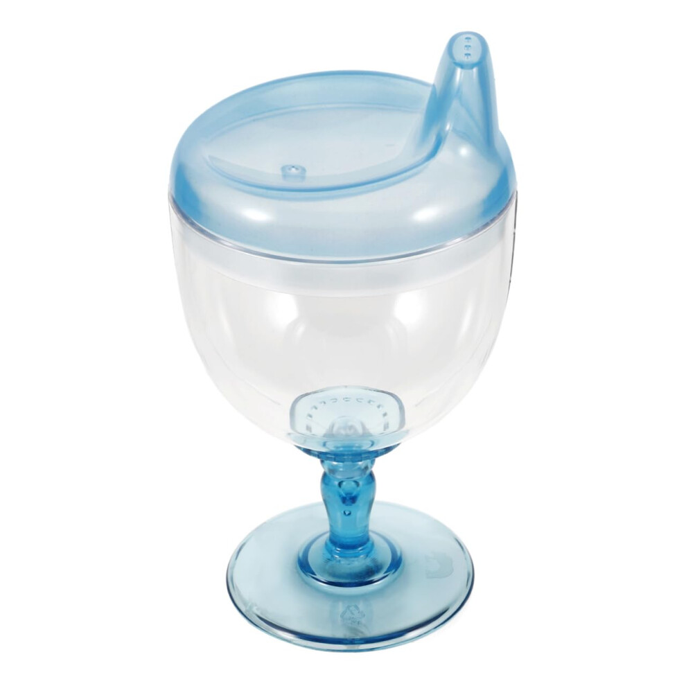 180Ml Baby Goblet Sippy Cup: Plastic Goblet Cup Wine Glass Beverage Mug Juice Milk Feeding Bottle With Lid For Toddler Birthday Party Celebr Joinpaya