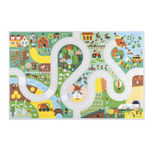 Janod - Tapis Voiture Enfant - Thème Campagne - Do