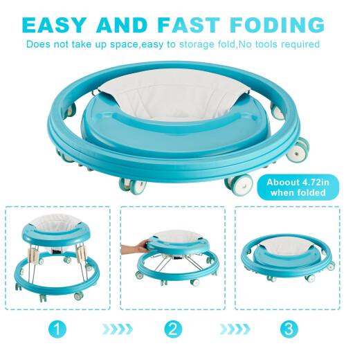 Baby Walker, Foldable Multi-Function Anti-Rollover 1