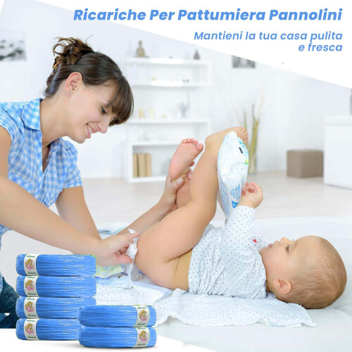 8-Pack Diaper Refill Liners - Nappy Bin Refill Bag 1