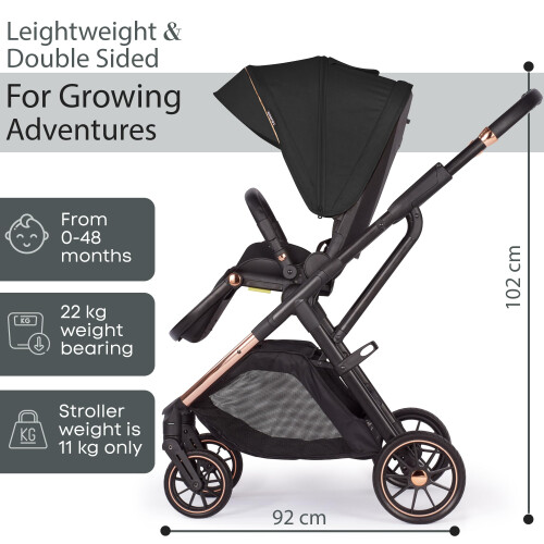 Lejoux+ Baby Pushchair (Pure Black) 1