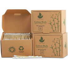 900 Organic Bamboo Cotton Buds | Cotton Buds for Ears, Makeup Cleaning, etc. | GOTS Certified Biodegradable, Eco-Friendly and Plastic Free | Vegan |