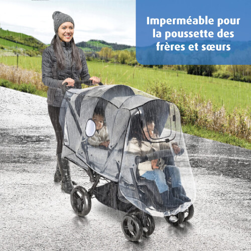 Reer rain cover for Double Stroller 1