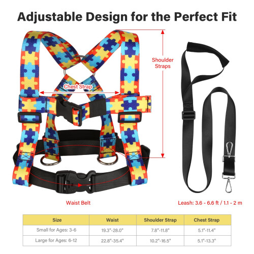 HOOMTREE Safety Harness Leash for Kids with Autism 2