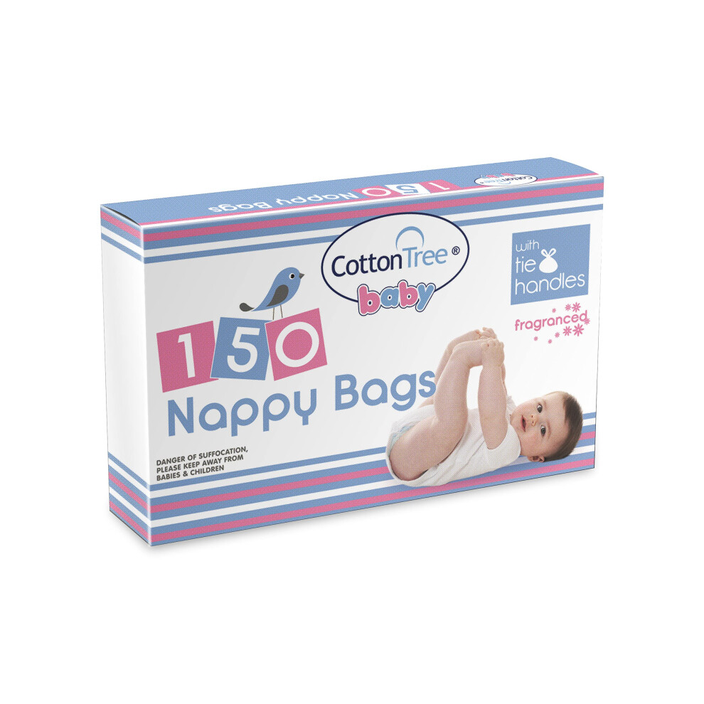 Essential Fragranced Nappy Bags, 150Pk Cotton Tree