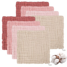 8 Pack Muslin Cloths for Baby, 6 Layer Baby Muslin