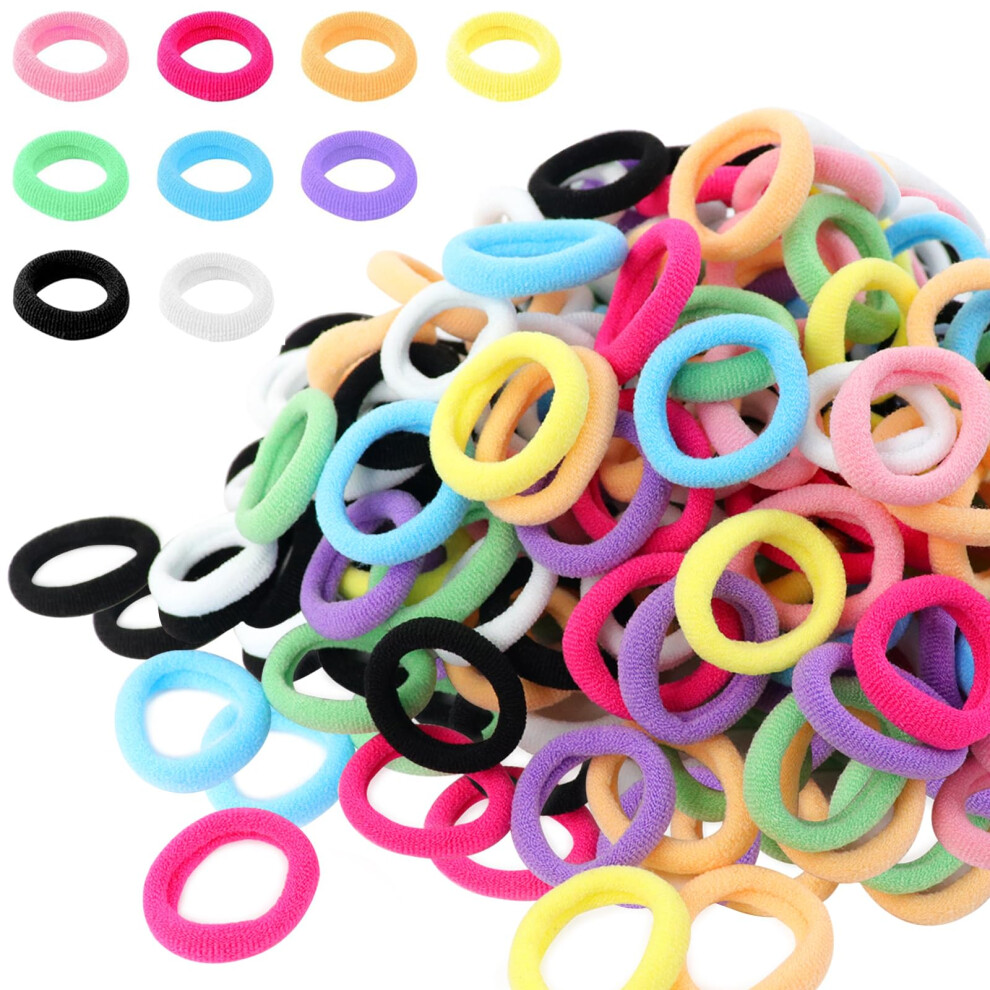 200 Pcs Baby Hair Bands, 9 Colors Girl Hanyousheng
