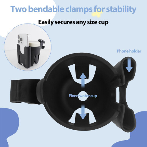 Filltown Stroller Cup Holder with Cell Phone Holde 2