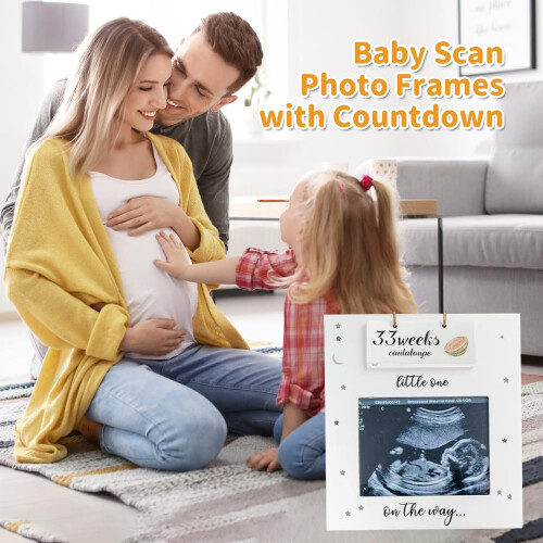 Jonuin Baby Scan Photo Frames with 8-40 Weeks Coun 1