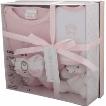Newborn Baby Gift Set for 0–3 Months, 4-Piece Baby Gift Box – Baby Shower Gift, New Baby Gift for Baby Girl (Pink)
