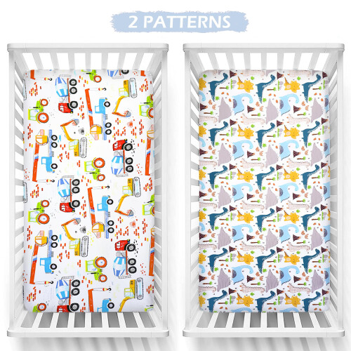 2 Pack Fitted Cot Bed Sheets 140 x 70cm for Girl B 1