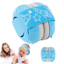 KBIBCK Baby Ear Defenders, 2 in 1 Baby Ear Muffs Noise Protection, Toddler Hearing Protection, Adjustable Babys Headphones with Stretchy Band, 0-36 M