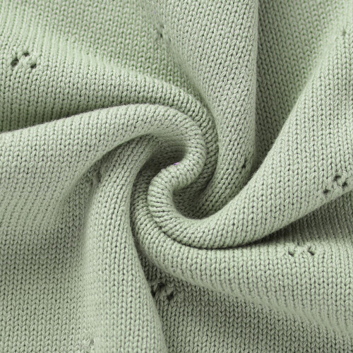 DovFanny Cotton Cellular Baby Blanket Knitted Soft 2