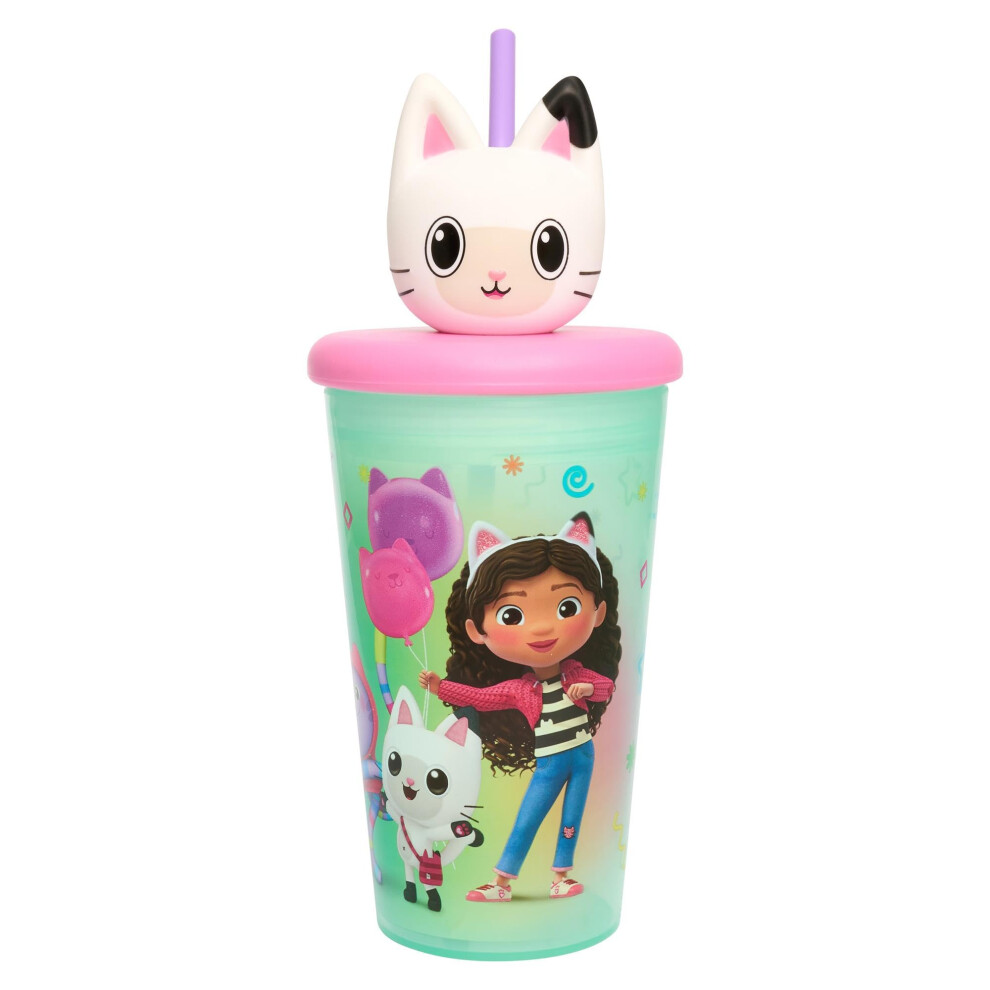 Dreamworks Gabby's Dollhouse Gabby's Dollhouse Rainbow 3D Tumbler For Kids, 444