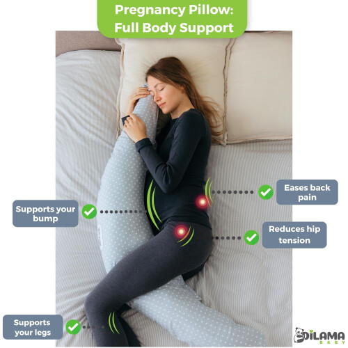 Dilamababy Hybrid Memory Pregnancy Pillow for Mate 1