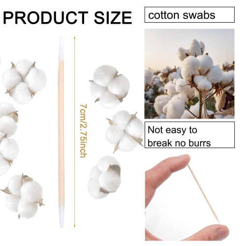210 Count Cotton Pointed Double Swab, 7CM Cotton S 1