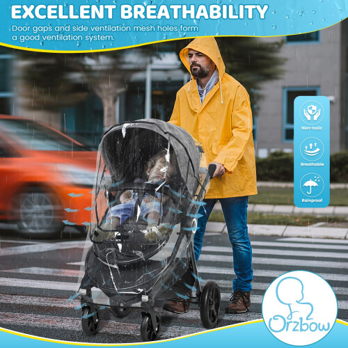 Orzbow Universal Rain Cover for Pushchair with Win 2