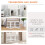 PawHut PawHut Foldable Wooden Pet Gate w/ 3 Panels 2 Supp 3