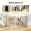 PawHut PawHut Freestanding Pet Gate, Foldable Dog Gate wi 8