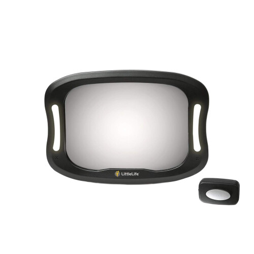 LittleLife Light-Up Car Mirror, Black