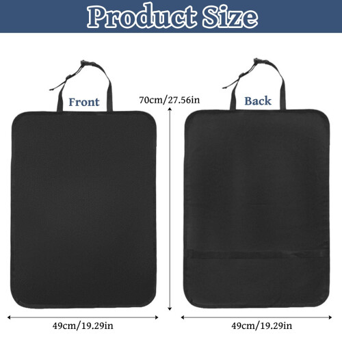 XMDROU Car Seat Kick Mats, 2 Pcs Kick Mats Back Se 1
