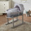 For Your Little One Grey Wicker Moses Basket with 1