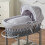 For Your Little One Grey Wicker Moses Basket with 4