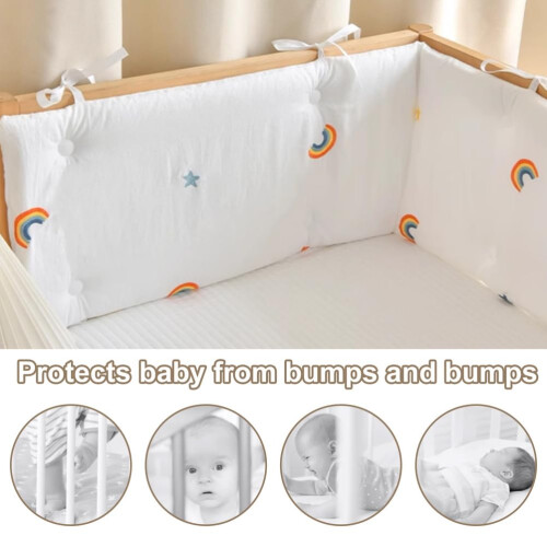 Aocase Airwrap Cot Bumper & Toddler Bed Guard Set, 1
