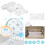 HB.YE Baby Mesh Cot Bed Bumper,Adjustable Anti-Bum 2