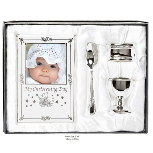 Beautiful Boxed Silver Plated Christening Day Gift