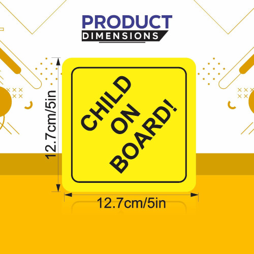 Baby On Board Sign Highly Visible Safety Warning S 2