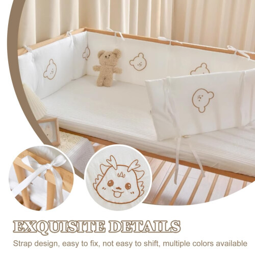 Aocase Airwrap Cot Bumper & Toddler Bed Guard Set, 2