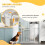 PawHut PawHut Stair Gate, 77cm Extra Tall Dog Gate with A 5