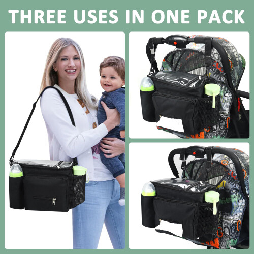 Upgraded Pram Organiser with Touch Screen Phone Po 2