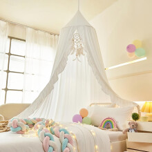 ZIQINPSQ Bed Canopy for Girls with Ruffled,Princes