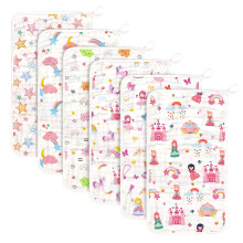Decalsweet Muslin Cloths for Baby, 6 Pack 100% Cotton Burp Cloths, Absorbent & Breathable, Princess Castle